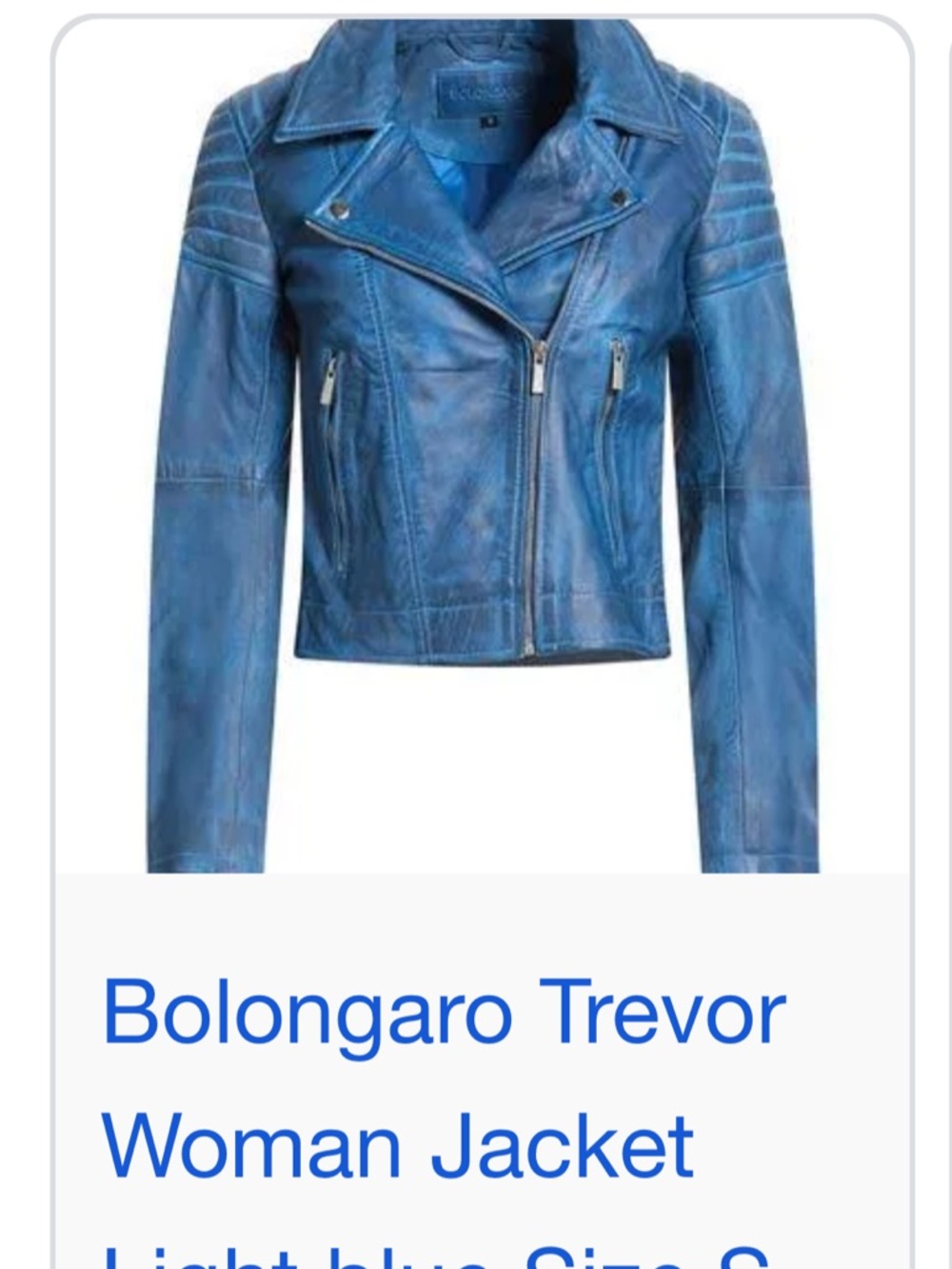 Genuine Blue Leather Moto Jacket - Women's Distressed Biker Style